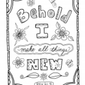 Free sample coloring page revelation for kids