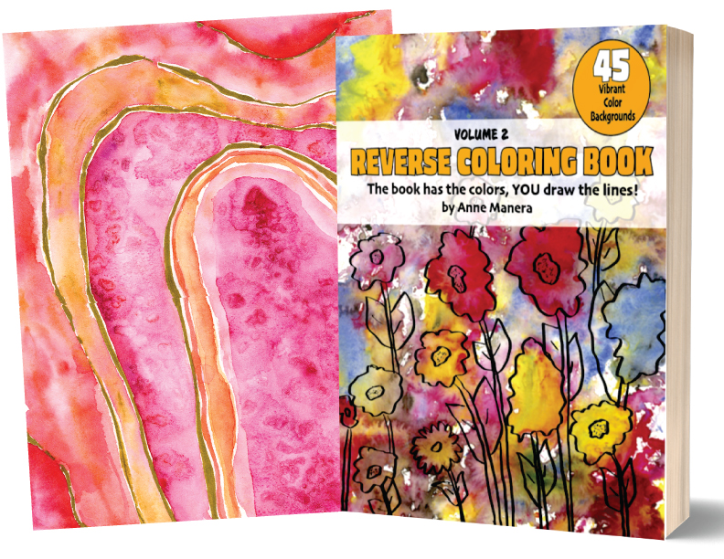 Reverse coloring book volume free page by anne manera
