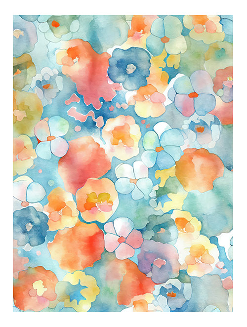 Reverse coloring book of flowers