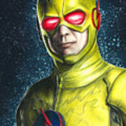 Reverse flash art print by svetlana drobakhina