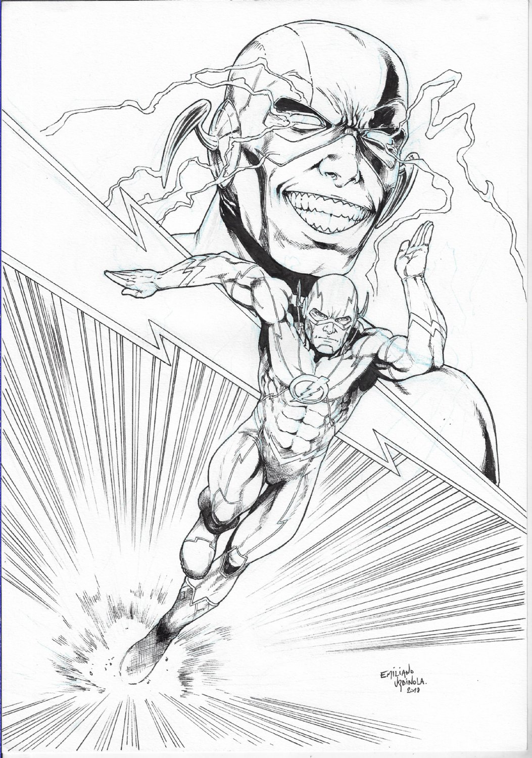 Ic art for sale from splash page ic art flash and reverse flash mission by ic artists emiliano urdinola