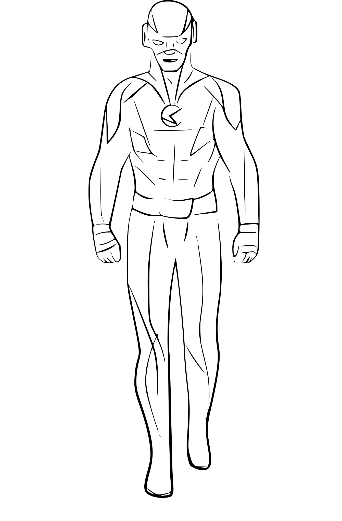 Reverse flash of the flash coloring page