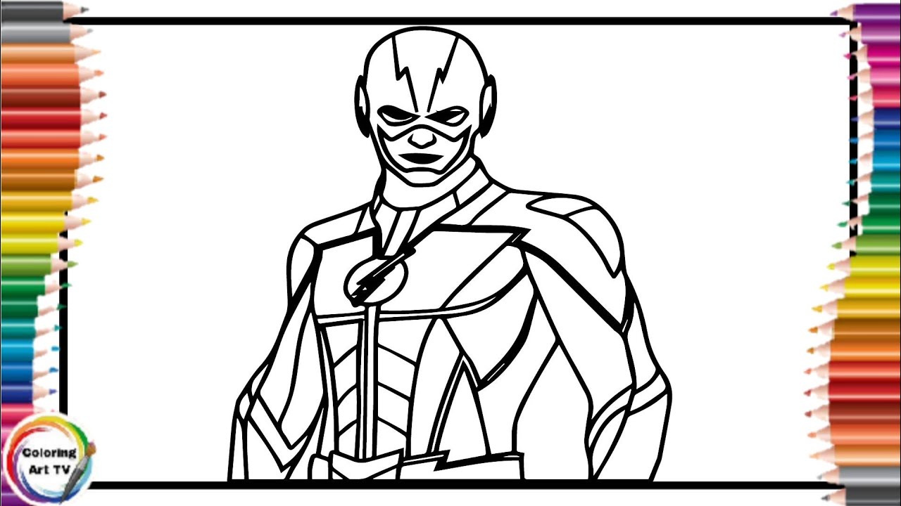 Flash coloring pagesflash as a undefeated herospektre