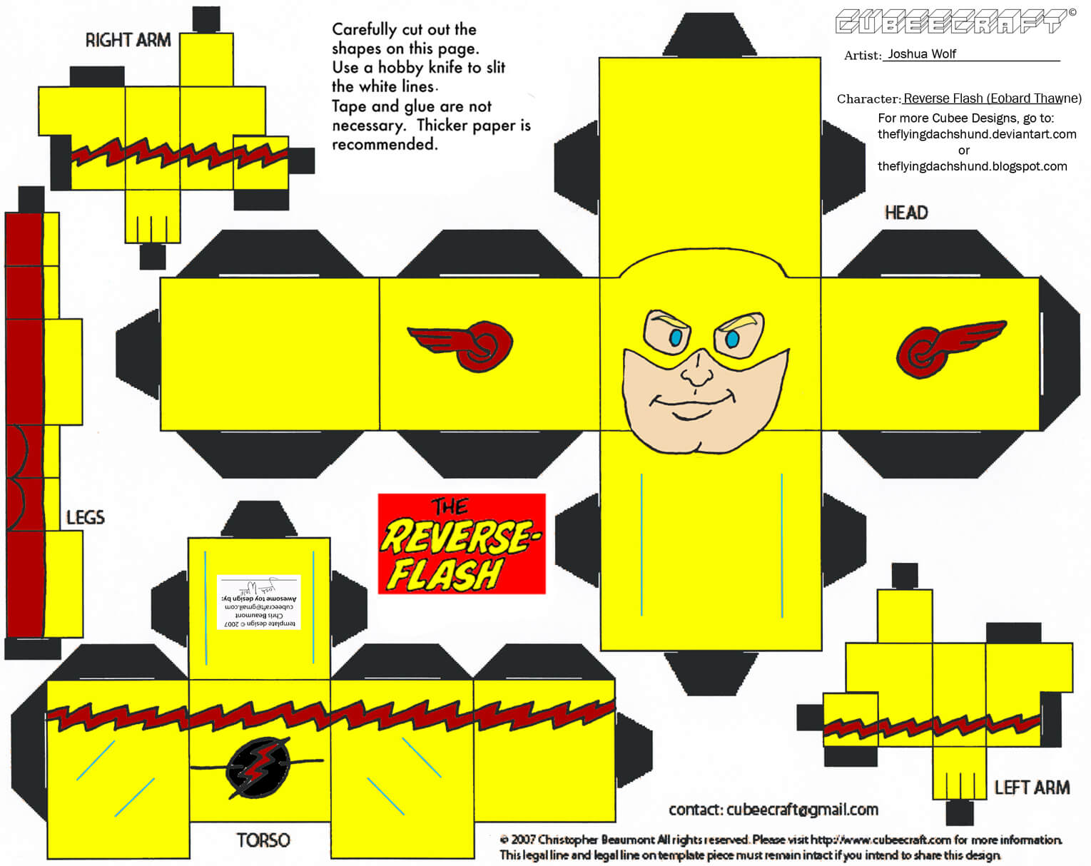Reverse from flash paper toy free printable papercraft templates