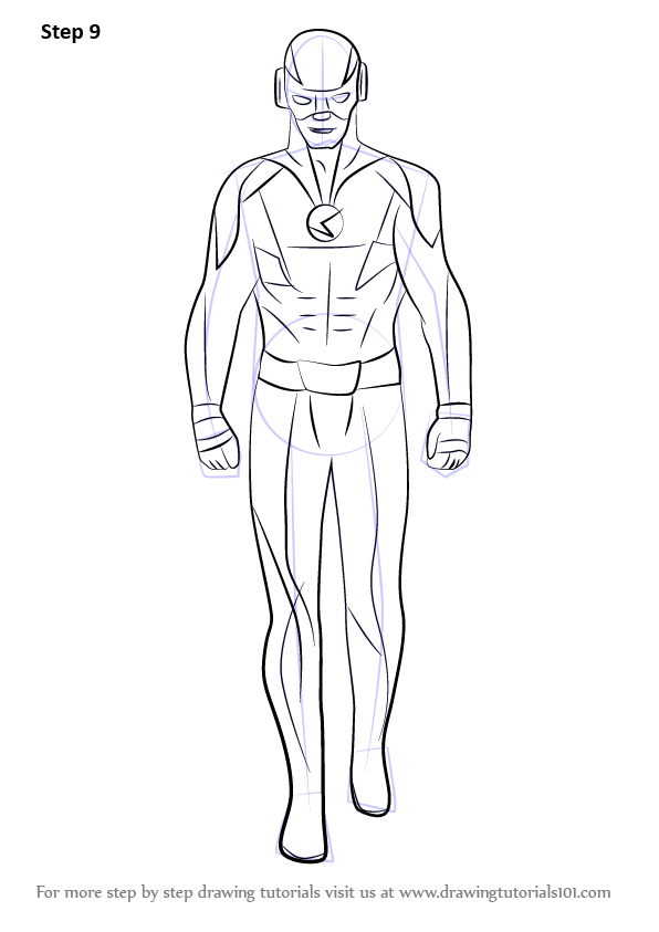 How to draw reverse flash dc ics step by step