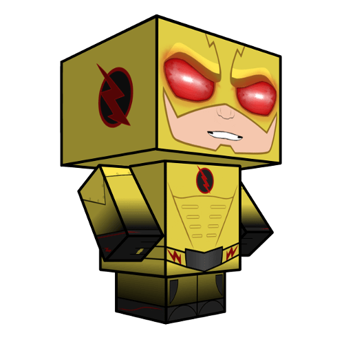 Reverse flash paper toy free printable papercraft templates