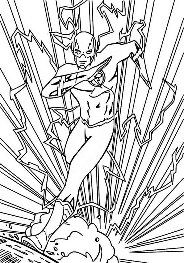 Coloring page the flash the flash