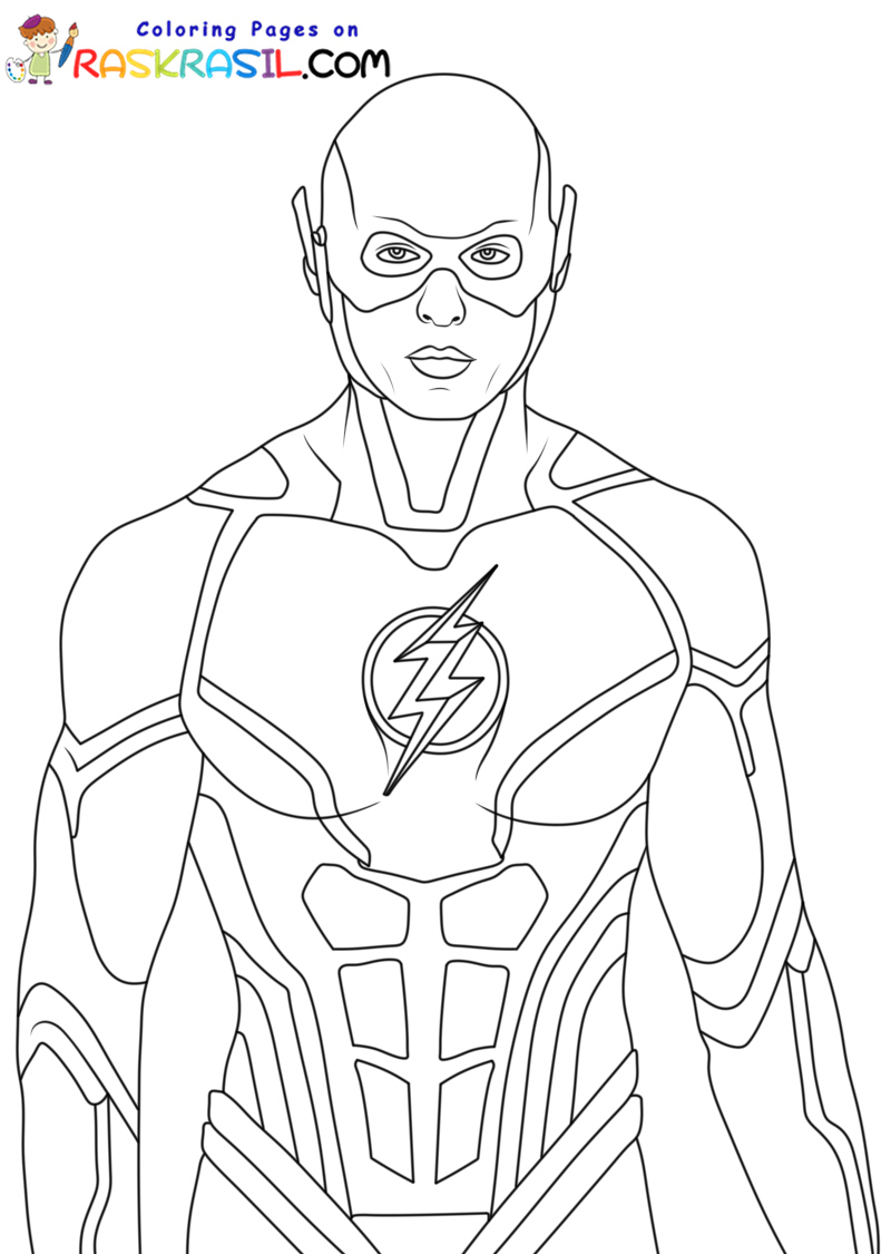The flash coloring pages