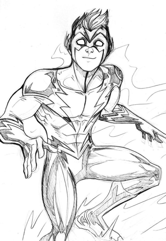 Free printable flash coloring pages speed into action with your favorite superhero
