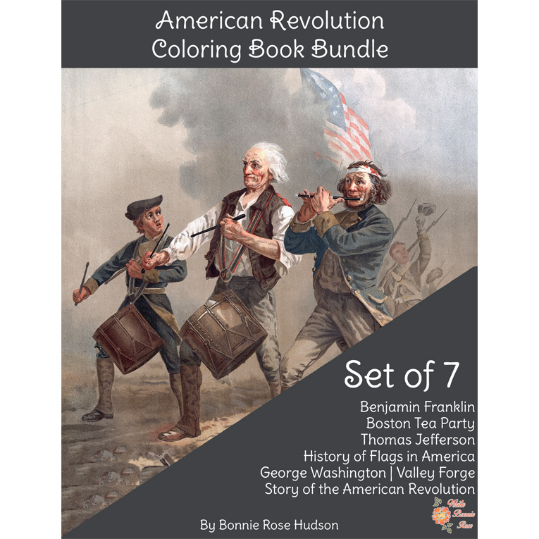 American revolution coloring books ages