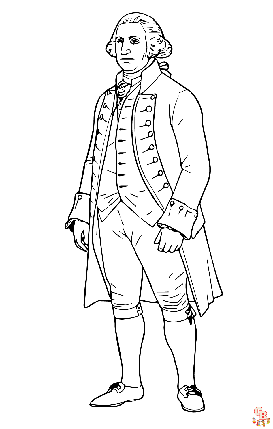 Printable george washington coloring pages free