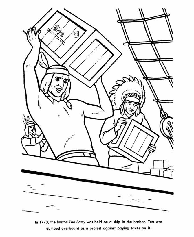 American revolution coloring page