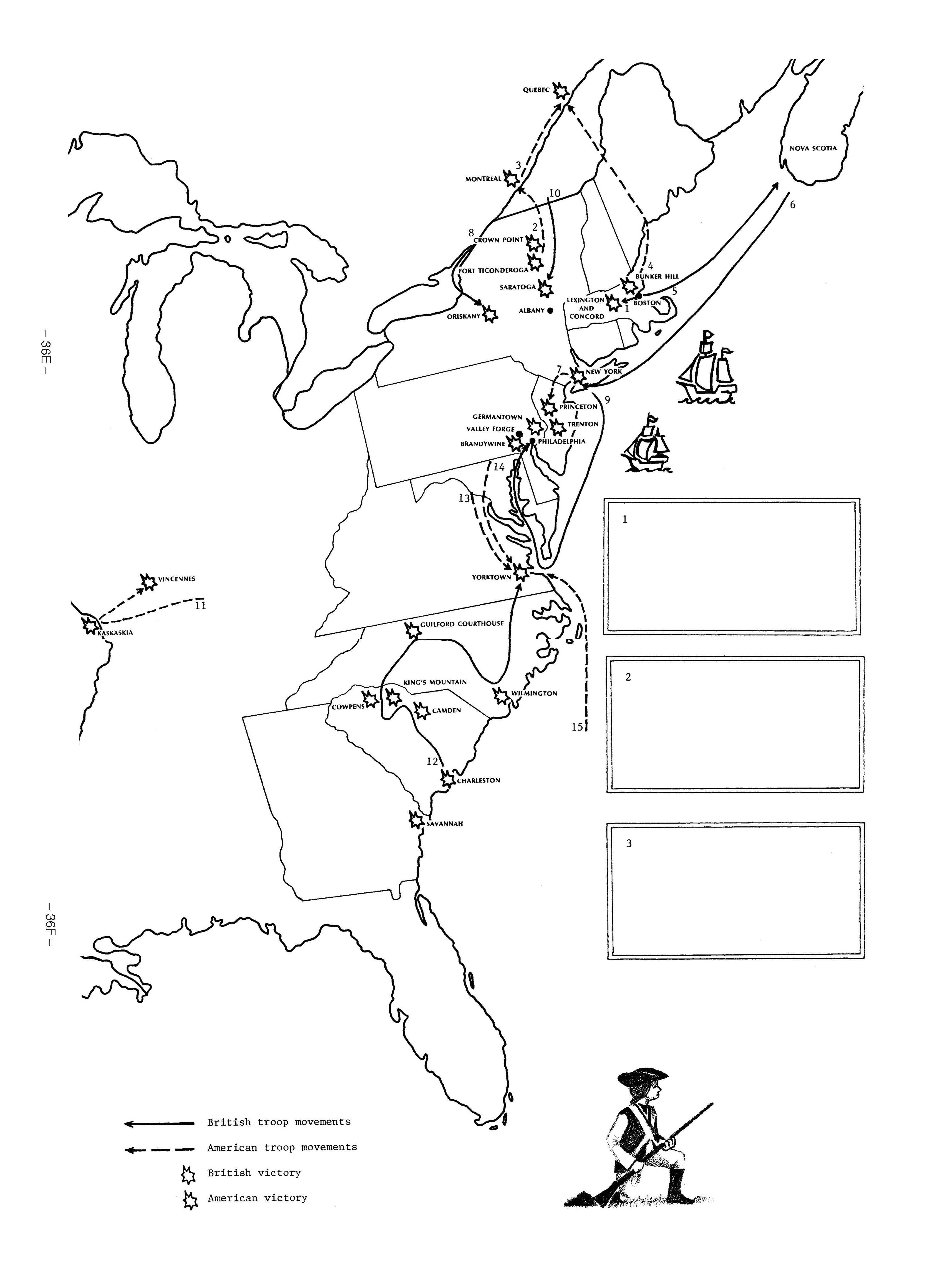 American revolutionary war map