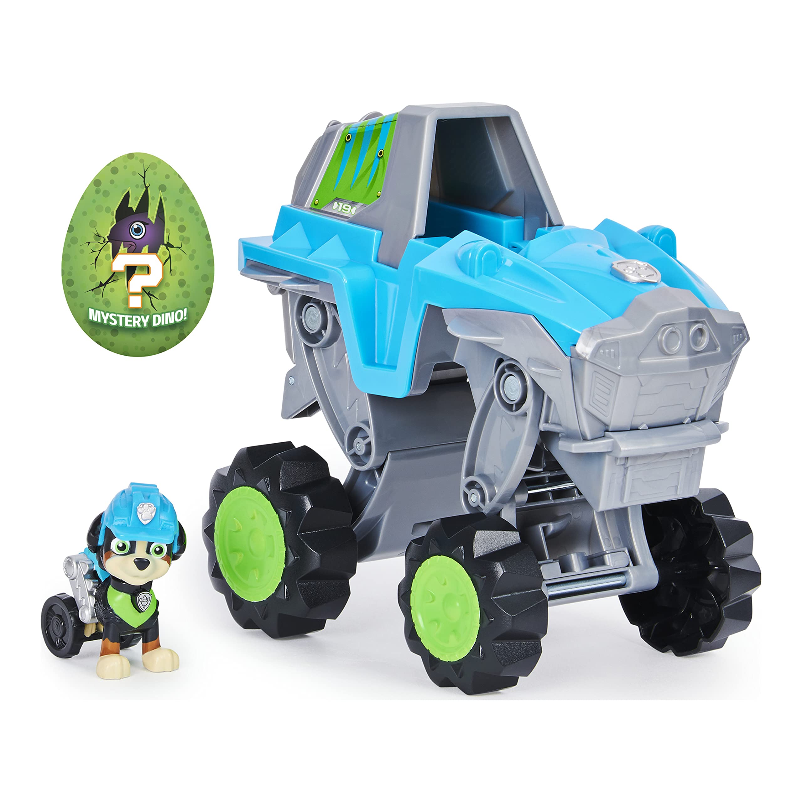 Paw patrol dino rescue rexs transforming vehicle with mystery dinosaur figure toys games
