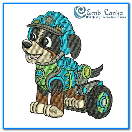 Rex paw patrol cartoon embroidery design