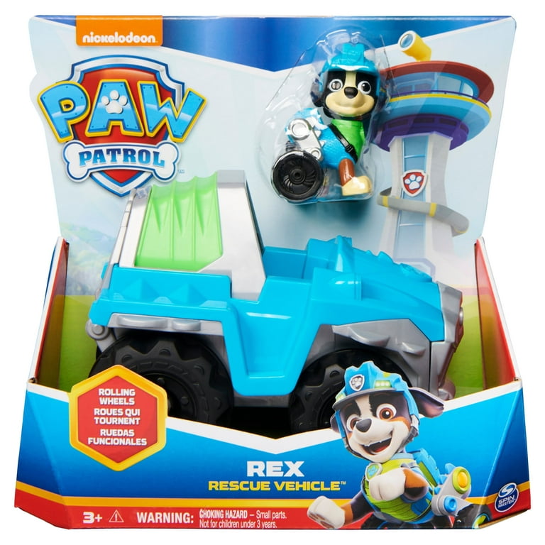 Paw patrol rexs dinosaur rescue vehicle and figure