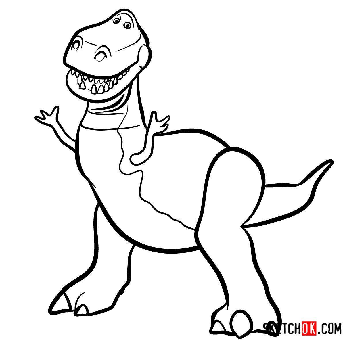 How to draw rex toy story toy story coloring pages toy story tattoo toy story dinosaur