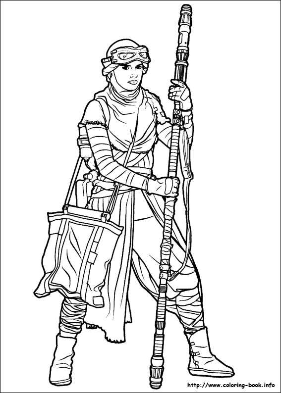 Star wars the force awakens coloring picture