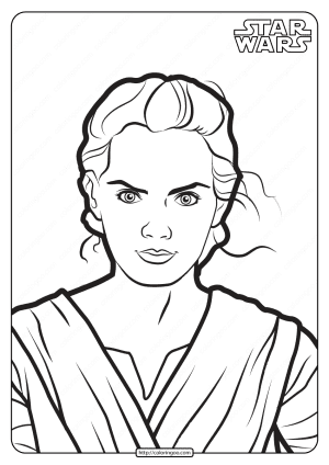 Printable star wars rey skywalker coloring pages