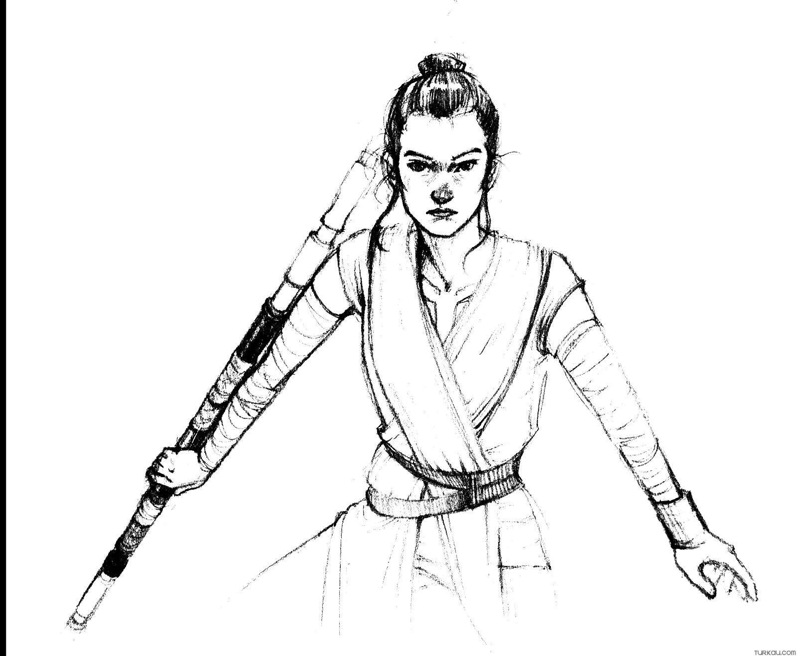 Star wars rey coloring page