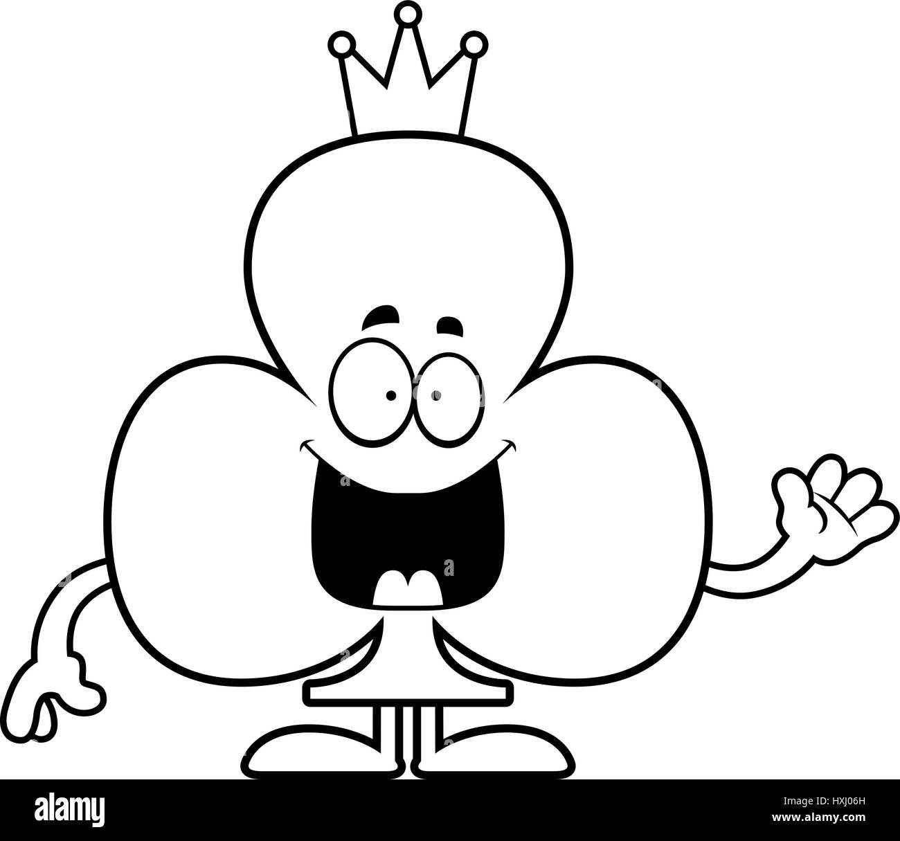 King de trebol imãgen vectorial de stock