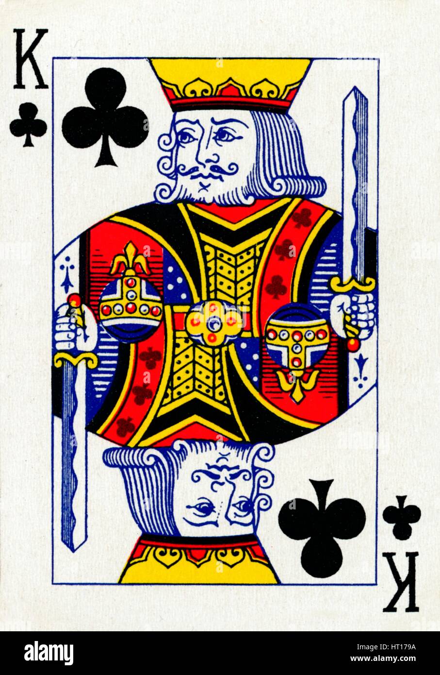 King of clubs from a deck of goodall son ltd playing cards c artist unknown stock photo