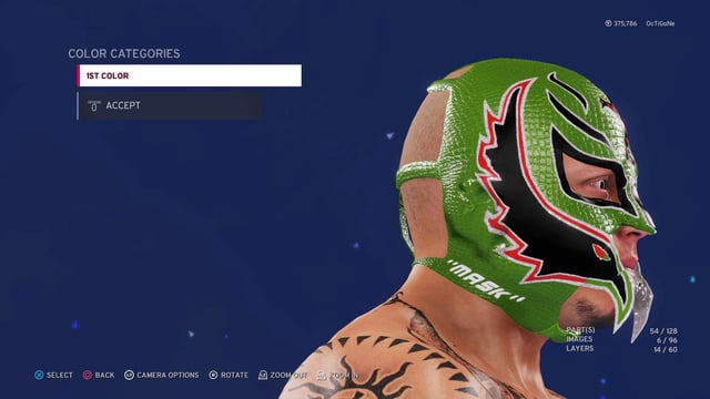 Rey mysterio im working on any suggestions also should i make adidas logo on glove black or white rwwegames