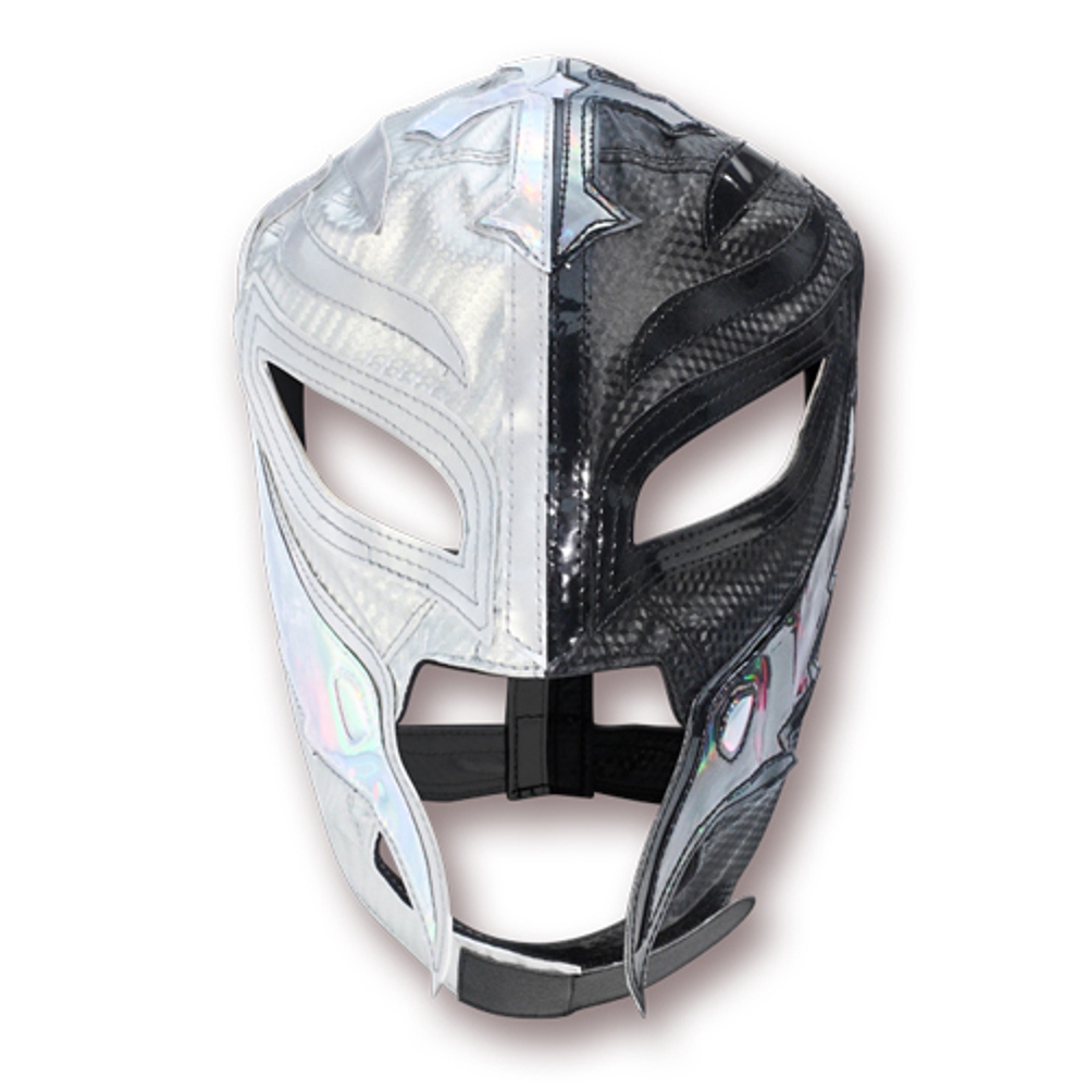 Rey mysterio silver black replica mask pro wrestling