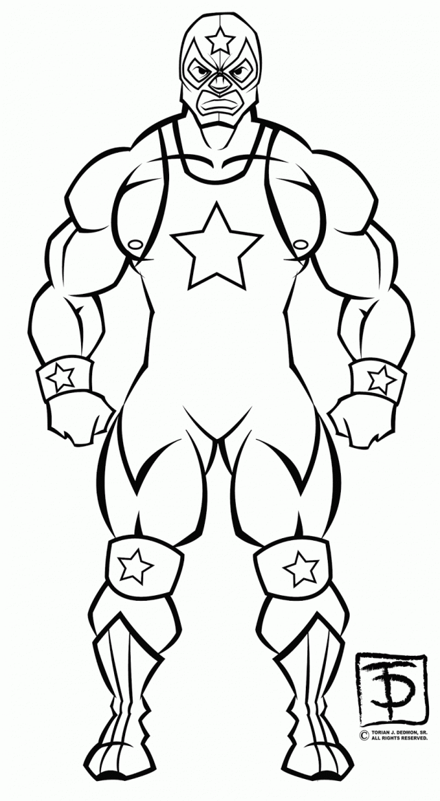 Rey mysterio coloring pages
