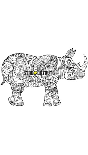 Rhino design lour craft star mini cardboard cutout cm