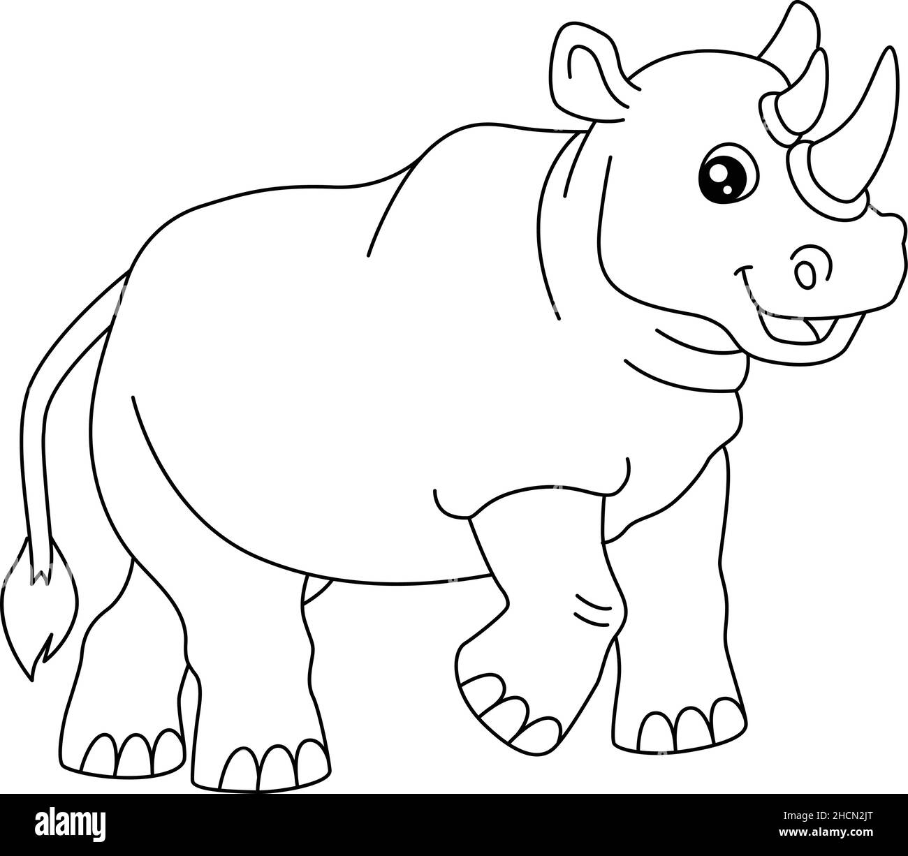 Rhino drawing black and white stock photos images