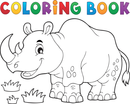Coloring rhino png transparent images free download vector files