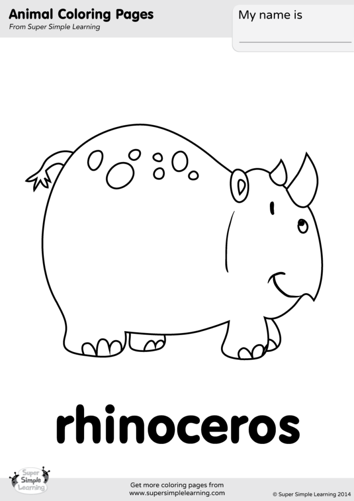 Rhinoceros coloring page