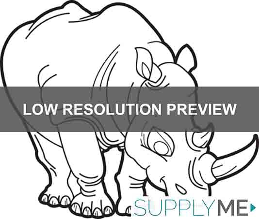 Printable rhinoceros coloring page for kids â