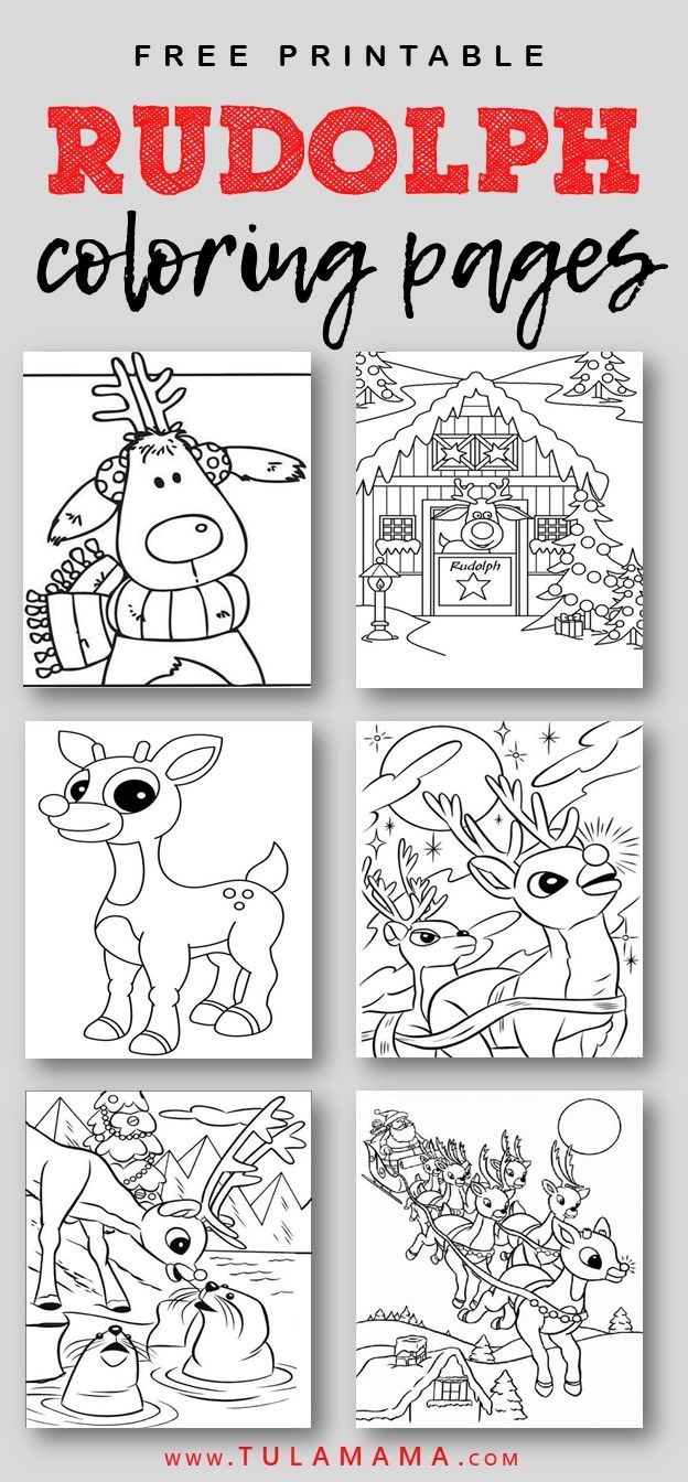 Rudolph the red nosed reindeer coloring pages rudolph coloring pages rudolph the red red nosed reindeer