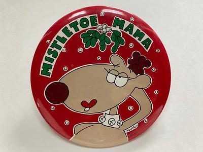 Rhonda reindeer giant button s christmas collectible cute xmas holiday hallmark mistletoe mama