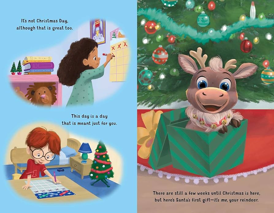 Reindeer in here book plush a christmas friend
