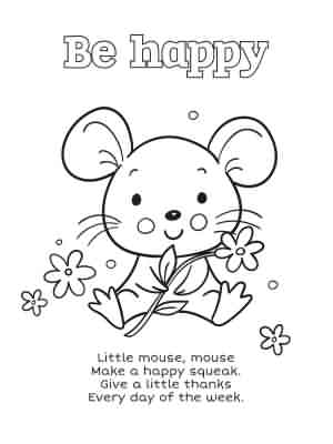 Be happy rhyme coloring pages â