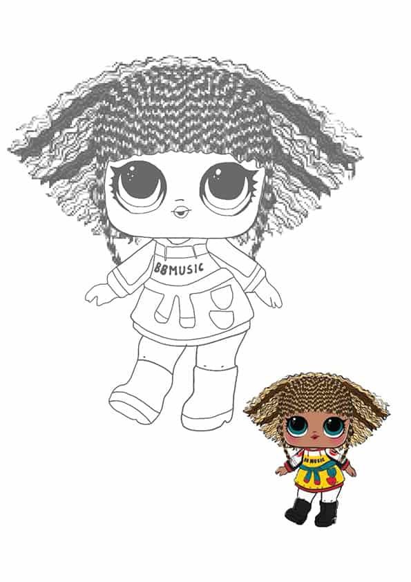 Lol surprise hairvibes rhymes coloring page