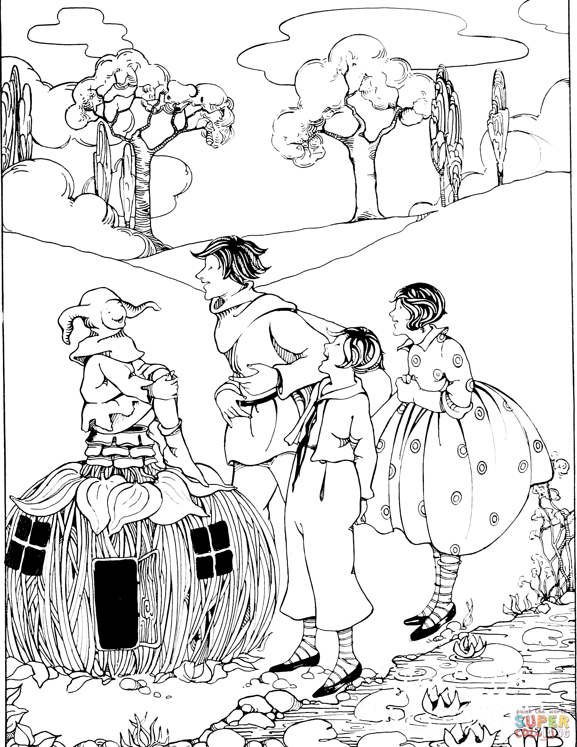 Zodiac town the rhymes of amos and ann coloring page free printable coloring pages