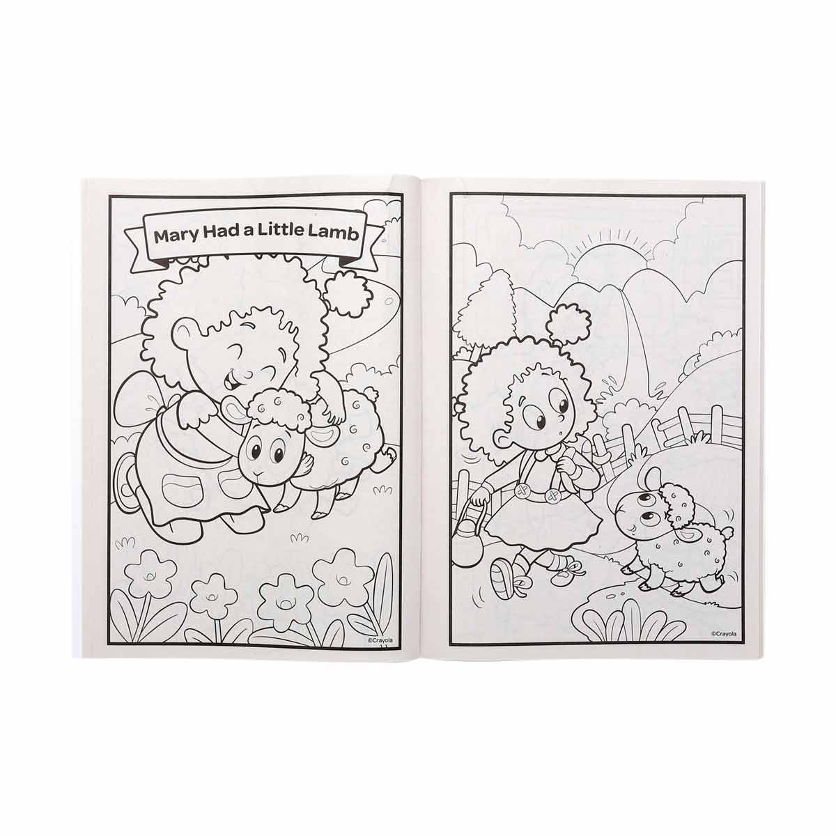 Crayola nursery rhymes coloring book with stickers coloring pages