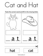 Rhyming words coloring pages