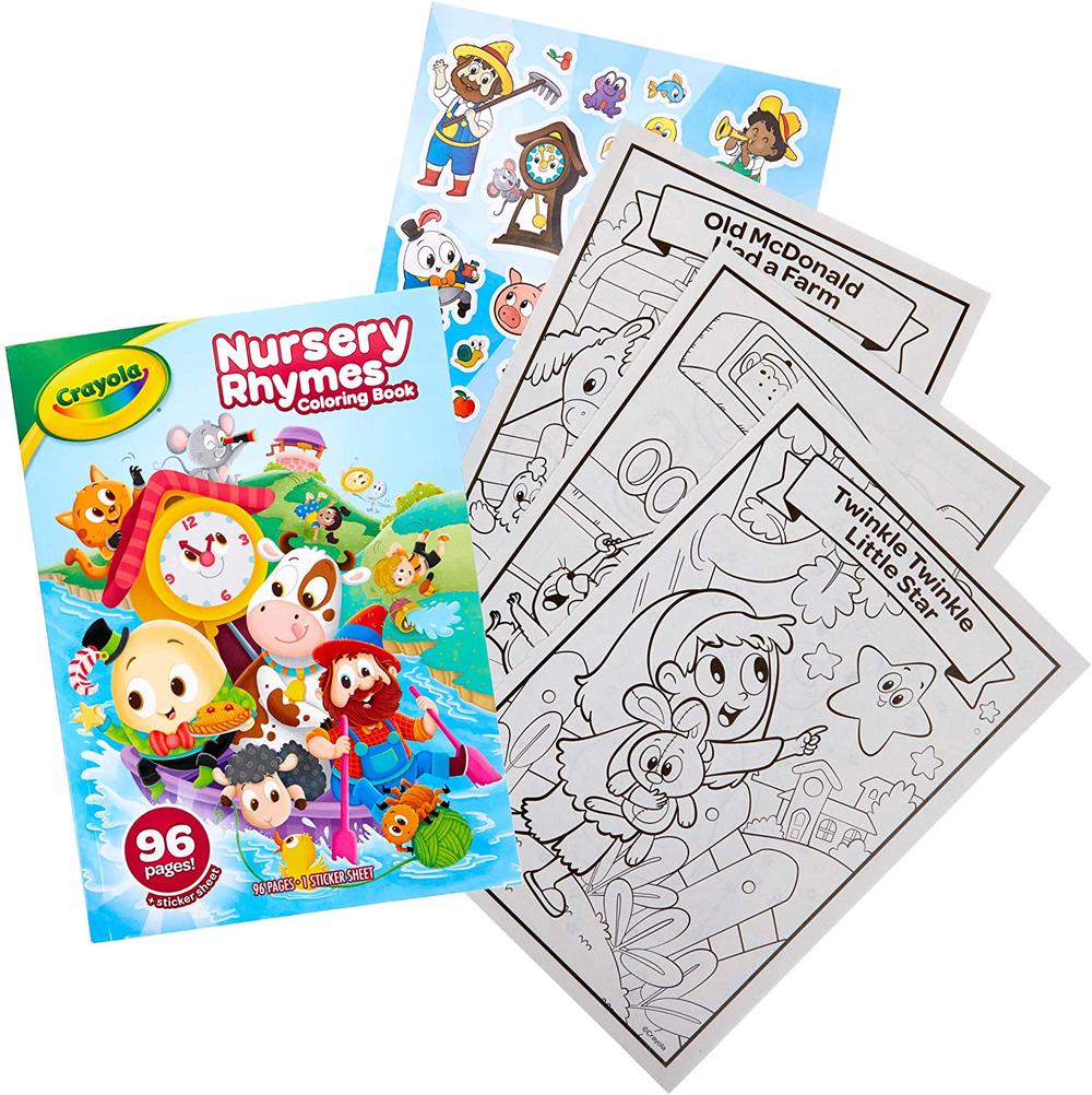 Crayola nursery rhymes loring book pages buy online at the nile
