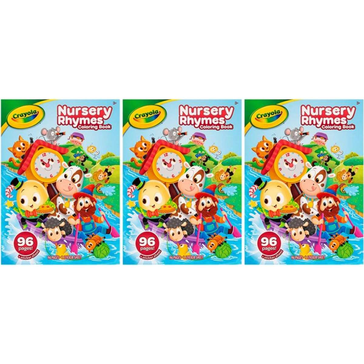 Crayola kids creative nursery rhymes colouring book w stickers page m pk ea