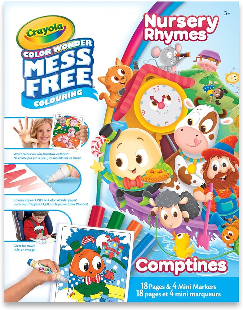 Mess free colouring nursery rhymes arts crafts colouring pens markers
