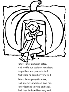 Peter peter pumpkin eater coloring pages