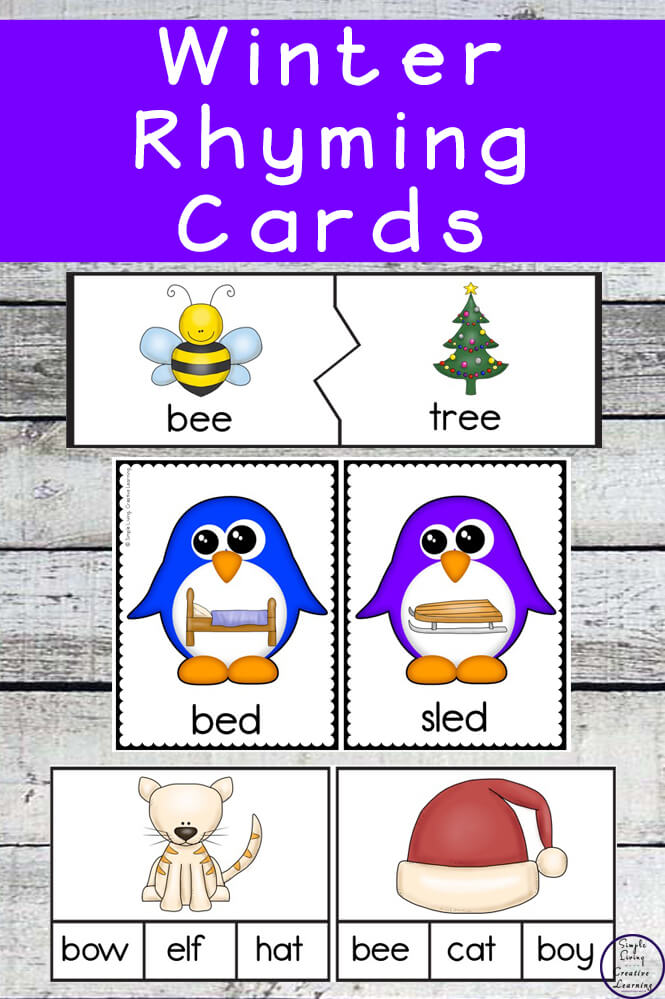 Winter rhyming cards