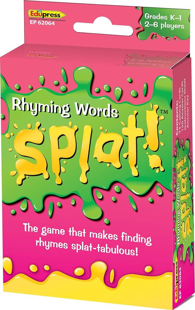 Teacher created resources rhyming words splat game toys games