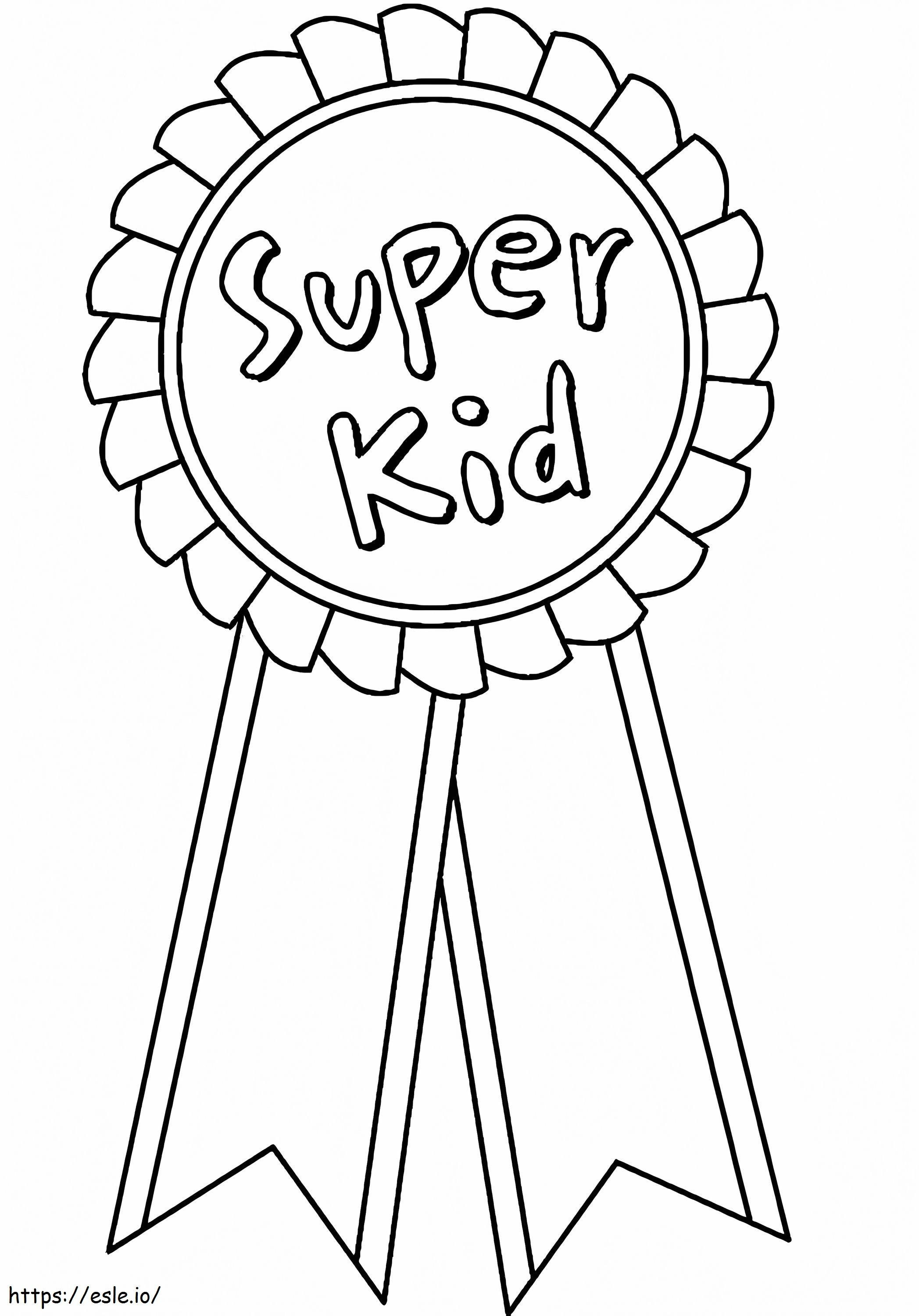 Award ribbon coloring page