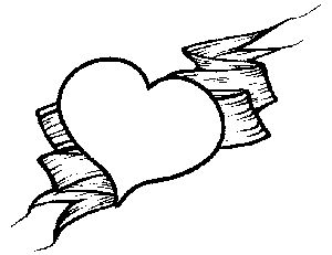 Heart and ribbon coloring page printable coloring page free to download and print coloring pages color printable coloring pages